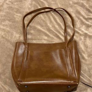 Brown faux leather purse